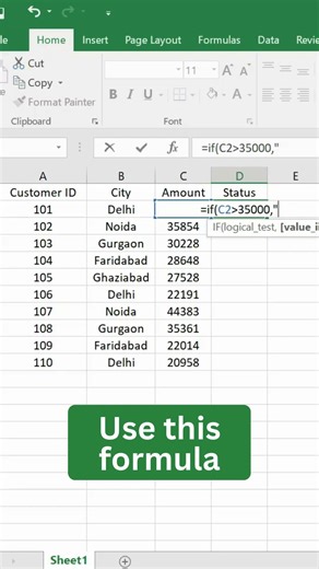 📊 How to Use IF Formula for Data Analysis in Excel (Step-by-Step Guide) 🚀