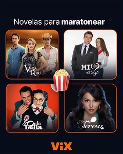 Empieza el fin de semana y #ViX es el mejor compañero para disfrutarlo. 😍 Aventúrate a maratonear tus novelas favoritas 100% gratis. 👉 https://bit.ly/3wK7f5F #ViXStreaming #ViXGratis | ViX