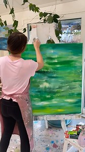 Do you like green and abstract? Sunshine Karolina | Karolina 🌸 konstnär & inspiratör