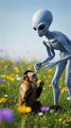 Alien Saving to monkey in a earth #cartoonvideo #viral #viralvideo #strange #cartoon