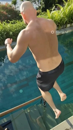 first time swiming pool #jony #sins #viral