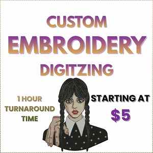 Custom Embroidery Digitizing Service, Logo Digitize - Etsy