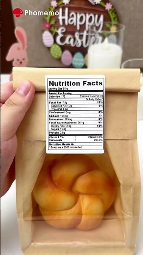 Print easter labels for baking, gift packaging and more!🐰🥯🔍Phomemo M250 Label Maker #baker