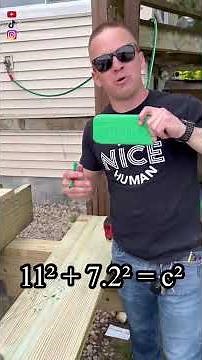 Math in the Wild - Stair Stringer Length Calculation #geometry #math #teacher #deck #diy #pythagoras