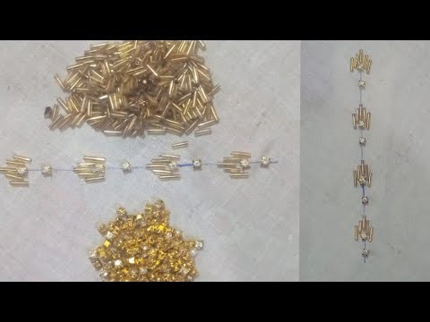 Beaded work with needle/Beadwork embroidery tutorial/Beadwork on dress/Beadwork embroidery#shorts