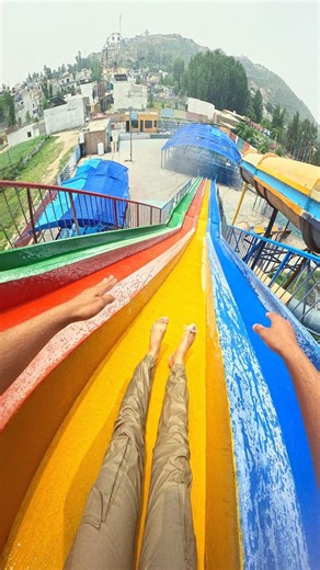 bella ciao playground parkour lovely sliding POV 😍 #waterpark #slide