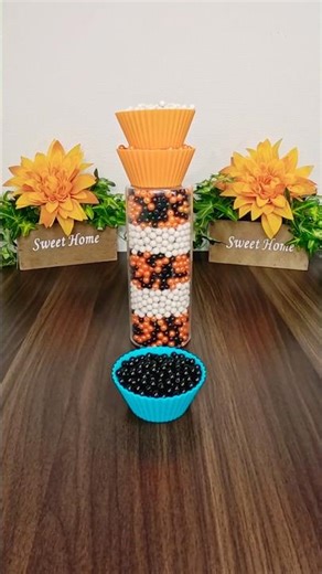 Satisfying Reverse Beads ASMR 🧡🖤🧡 #268 #reverse #asmr #satisfying