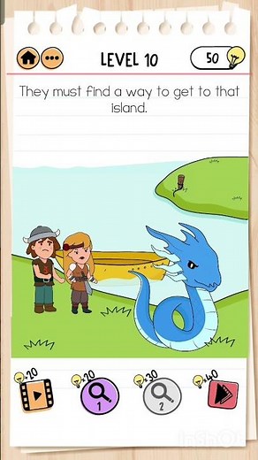 Brain Test 2: Quest for Brainiac. Level 10. They must find a way to get to that island. #games