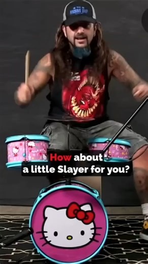 3.7K views · 164 reactions | Mike Portnoy Plays Slayer on Hello Kitty Drums | Slayer's Thunder Fans | Facebook