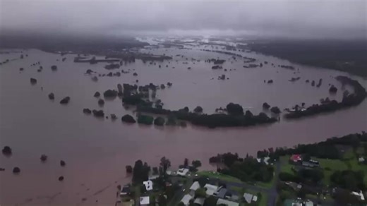 Flooding over Taree and Tinonee