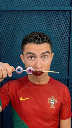 Ronaldo GUMMY EYES COLORMIX MAKEUP 🤩 #football #ronaldo