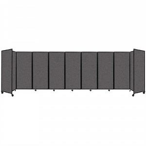 Versare 1182907 Charcoal Gray Foldable Room Divider 360 - 25' x 6' 10"