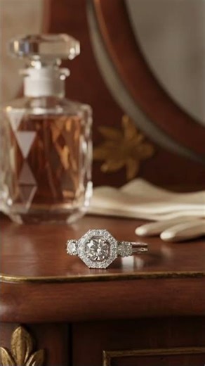 Hexagonal Halo Engagement Ring Review | Premium White Gold Fine Jewelry