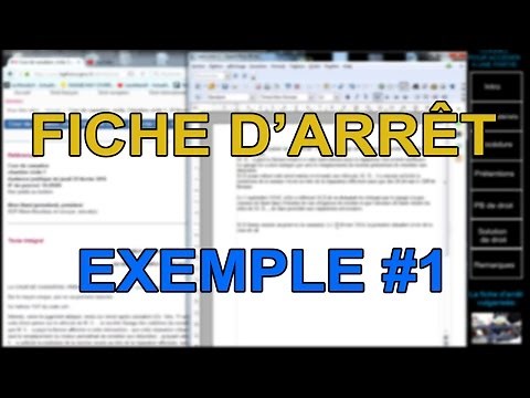 MAÎTRISER FACILEMENT LA FICHE D'ARRÊT AVEC UN EXEMPLE #1, Prof Jon.