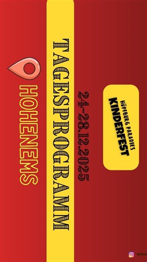 Spassia on Instagram: "Kinderfest - Hüpfburg Paradies, 3500m², indoor-warm Tennis.Event.Center Markus-Sittikus-Straße 12, 6845 Hohenems / Österreich 24.-28.12.2025 Öffnungszeiten: 10:00-20:00 täglich Indoor, warm kostenloser Parken Zauber-Show Transformers-Tanzshow Drift Car Fußball Go-Kart Sandmalen Sitzfußball Science&Spiel-Kreative Werkstatt Fußballdart Bubble Soccer Menschenkicker Turnier Digitale Torwand Turnier Sackhüpfen Wettbewerb Kinderschminken ...und vielen weiteren Attraktionen Viele