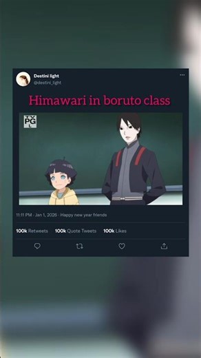 Himawari in boruto class #naruto #viral #trending #memes
