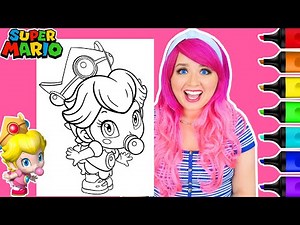 Coloring Baby Peach Super Mario Princess Peach Coloring Page | Ohuhu Art Markers