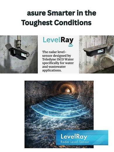 Teledyne Isco LevelRay Radar Level Sensor: Built for Tough Water & Wastewater Sites