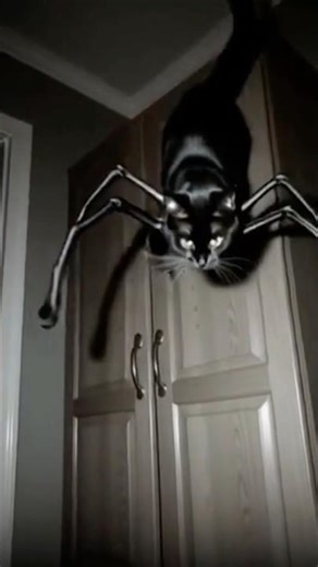 Cats are NOT liquid. 💀 #skinwalker