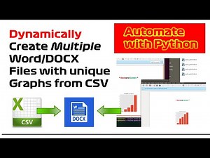 How to Create Multiple Word/DocX files from 1 template with graphs made from CSV data | Python Code