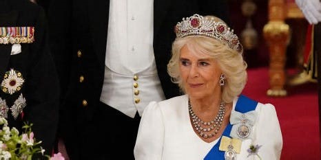 Queen Camilla Wears Burmese Ruby Tiara to Japan State Banquet