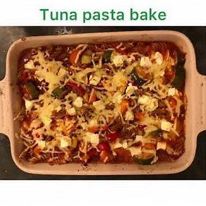 Tuna vegetable pasta bake