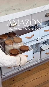 Amazon pull-out drawers that glide for smooth, efficient organization!! I’m absolutely loving these pull-out cabinet organizers!!! They were so easy to install—no tools, no hassle!!! The smooth, quiet glide makes accessing everything so much easier!! Plus, the sturdy design holds all my essentials securely!!✨COMMENT “GLIDE”✨ for the links. | The Get Awesome Stuff