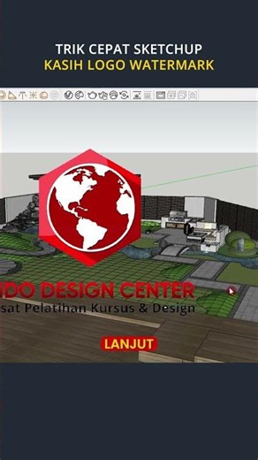 Cuma 1 Menit! Cara Tambahin Watermark Logo di SketchUp. #sketchup3d #sketchuptutorial