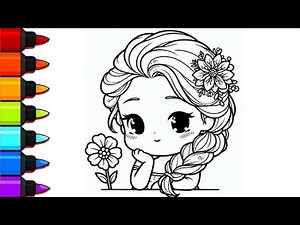 How to Draw Elsa Princess from Frozen - Easy Step-by-Step Guide for Kids!