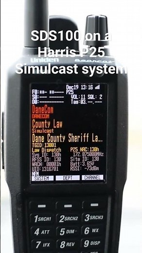 SDS100 on Harris P25 Simulcast #SDS100 #uniden #P25 #Scanning #trunking #simulcast