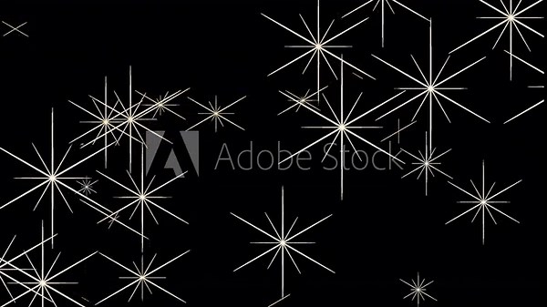 Transparent Star Sparkle Particles – Holiday & Christmas Light FX (4K, Alpha Channel)透明アルファ付き・星のキラキラ光エフェクト 4K
