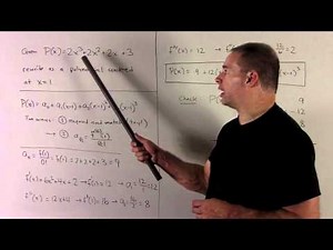 Application of Taylor Series: Re-centering Polynomials