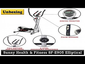 How To Assemble - Sunny Health & Fitness SF-E905 Elliptical Machine Cross Trainer - Unboxing