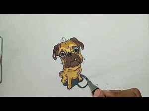 How to Draw Pug Dog Breed Step by Step