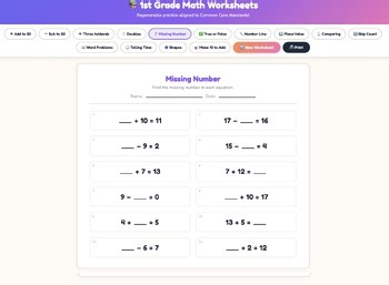 UNLIMITED K-5 Math Worksheets MEGA BUNDLE | 90+ Topics | Common Core Aligned