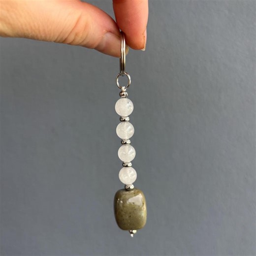 Gemstone Beaded Keyring - Etsy