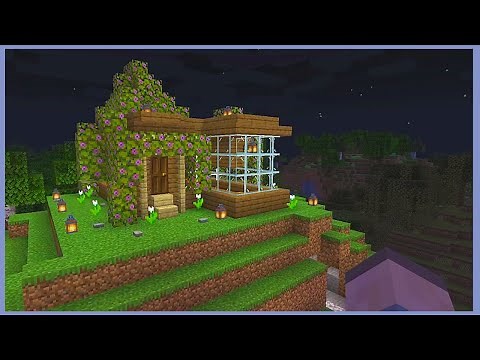 Easy Romantic, Cozy Little Minecraft Couple's House | Modern Cabin Build, Tutorial (No Commentary)