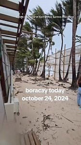Strong Winds and Heavy Rains Batter Boracay, Structures Damaged in Cagban Port Strong winds and heavy rains continue to lash Boracay Island as Severe Tropical Storm Kristine (international name: Trami) passes through the area. Footage from Ken Delos Santos Magazine shows significant damage to structures in Cagban Port, highlighting the storm's intensity. As of 2:00 PM today, PAGASA has placed the Province of Aklan under Signal No. 1. The agency is urging residents to remain vigilant and take nec
