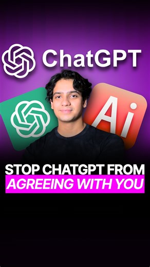 Prajwal Tomar on Instagram: "Comment "PROMPT" to get this Master Prompt, which stops ChatGPT from directly agreeing with you. ChatGPT always agrees with you, even when you're dead wrong. Frustrating, right? Like talking to a mirror that never argues back. The fix? Super simple. Under 10 seconds flat. Open ChatGPT. Start a new project. Find the system instructions spot. Paste in this prompt: "From now on, challenge my ideas. Question facts. Point out flaws. Play devil's advocate. Never just agree