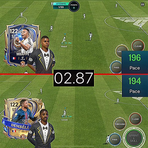 Mbappé and Dembélé speed test🇫🇷⚡️