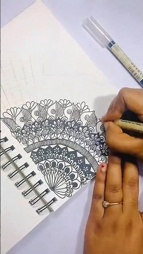 Easy Mandala Drawing for Beginners Step by Step | Simple Mandala Art #shorts