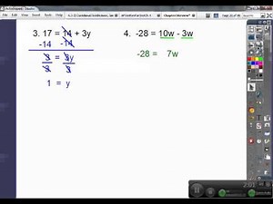Review for Test on Solving Equations - Chapter 3