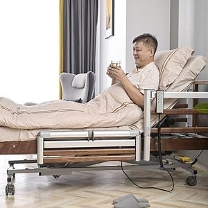 [Hot Item] Electric Medical Bed for Home Nursing with Wooden Construction Features
