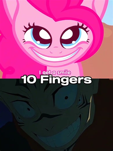 Pinkie Pie vs Sukuna Fingers #anime #mylitlepony #mlp #jujutsukaisen