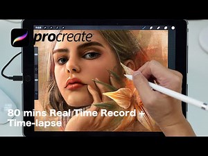 How to Procreate Portrait Painting 80mins Read Time Record + Time-lapse