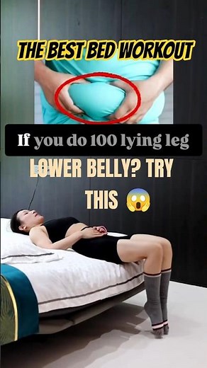 THE BEST BED EXERCISE FOR LOWER BELLY FAT #finess