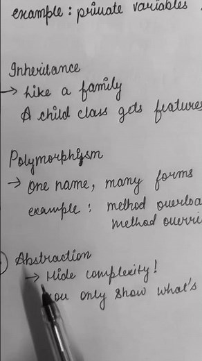 OOPS Concepts in Java Explained in 34 Seconds| #Encapsulation#Inheritance#Polymorphism#Abstraction