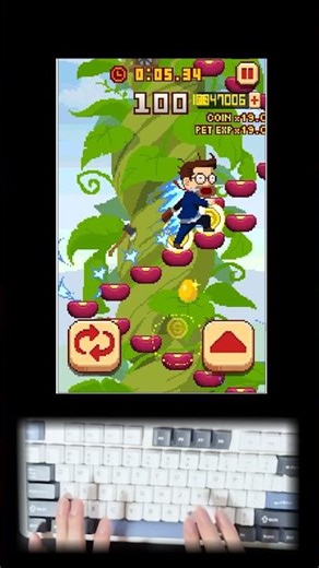 Recording 200-second time mode on a computer (handheld camera) #mobilegame #infinitestairs #shorts