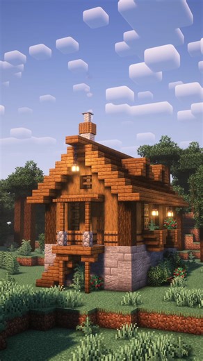 Minecraft: Taiga Starter House! Super relaxing tutorial is up on my channel so make sure to check it out!! #minecraft #minecraftbuilding #minecraftmemes #minecrafthacks #minecrafttutorial #minecrafter #viral #starterhouse #taiga