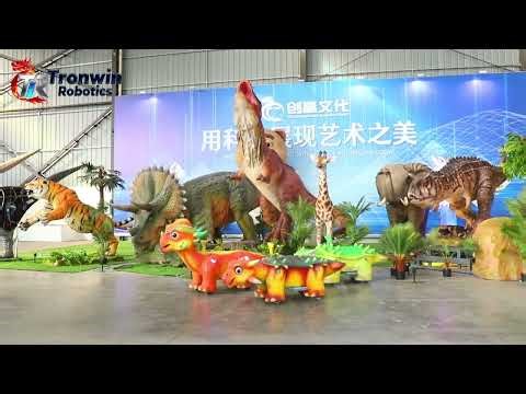 Life Size Popular Simulation Animatronic Interactive Dinosaur for Science and Technology Museum